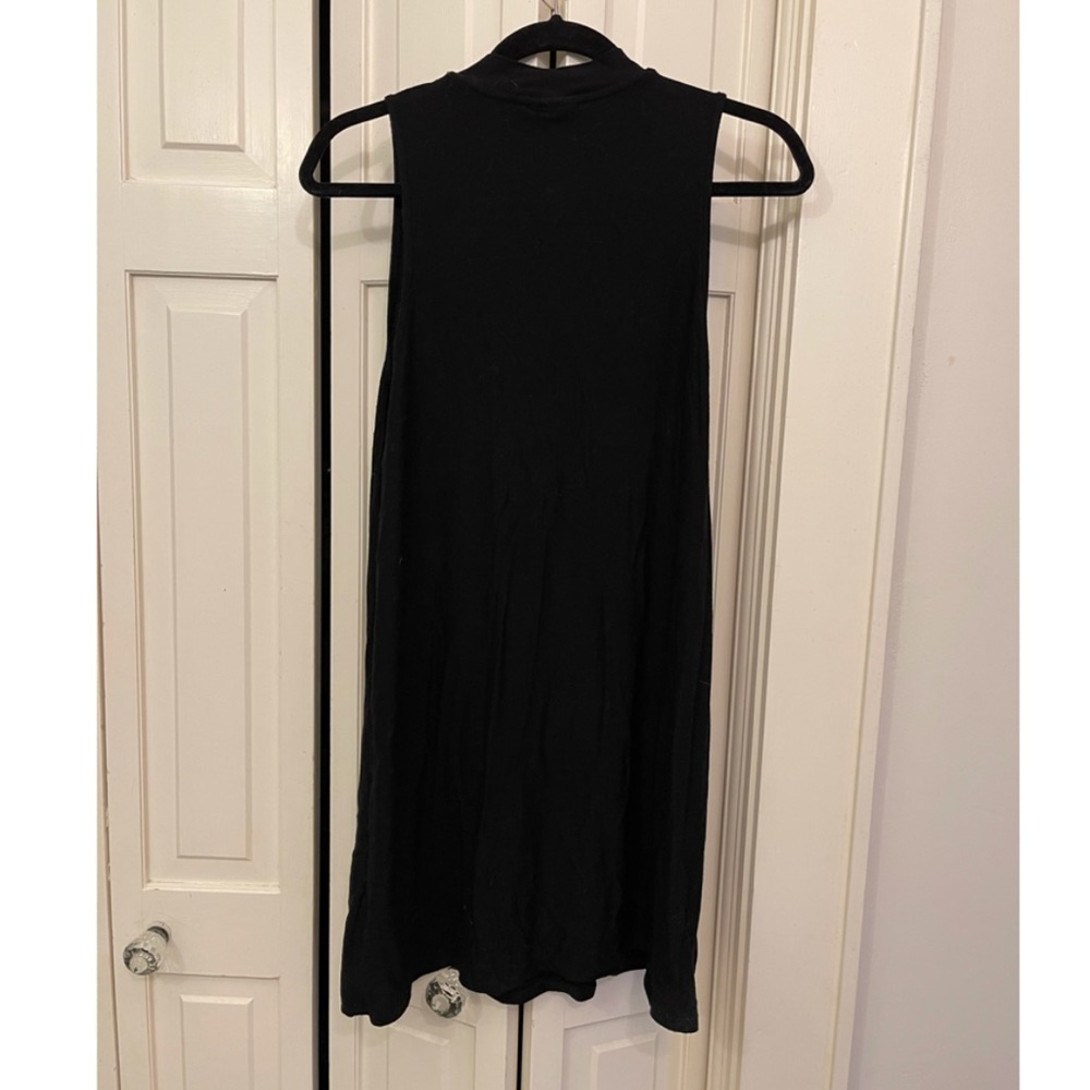 Black knit mock neck dress